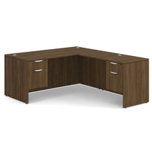 OfficeSource OS Laminate Collection Double 3/4 Pedestal ''L'' Desk - 66'' x 30''