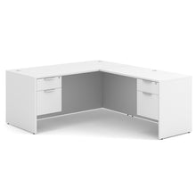 OfficeSource OS Laminate Collection Double 3/4 Pedestal ''L'' Desk - 66'' x 30''