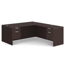 OfficeSource | OS Laminate | Double 3/4 Pedestal ''L'' Desk - 71'' x 36''