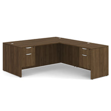 OfficeSource | OS Laminate | Double 3/4 Pedestal ''L'' Desk - 71'' x 36''