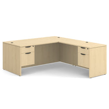 OfficeSource | OS Laminate | Double 3/4 Pedestal ''L'' Desk - 71'' x 36''