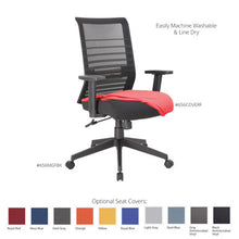 OfficeSource | Interchangeable | Mesh High Back Task Chair with Black Base