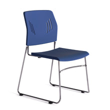 OfficeSource Stacked Seating Armless Stackable Side Chair with Chrome Frame