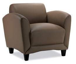 OfficeSource | Manhattan | Club Chair with Black Wood Legs