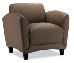 OfficeSource | Manhattan | Club Chair with Black Wood Legs