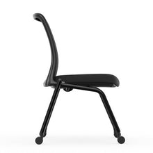 OfficeSource Orion Armless Nesting Chair with Black Frame - Set of 2