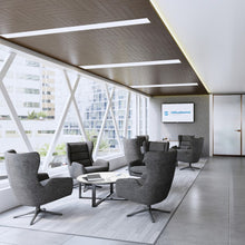 OfficeSource | Lincoln | High Back Upholstered Swivel Lounge Chair