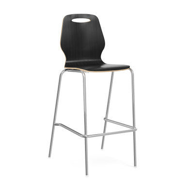 OfficeSource | Shay | Hourglass Bentwood Bar Height Café Stool - Set of 2