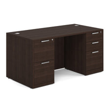 OfficeSource OS Laminate Collection Double Full Pedestal Desk - 60'' x 30''