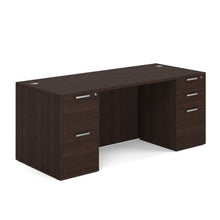 OfficeSource OS Laminate Collection Double Full Pedestal Desk - 71'' x 30''