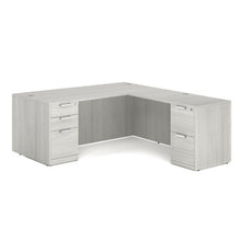 OfficeSource | OS Laminate | Double Full Pedestal ''L'' Desk - 71'' x 36''