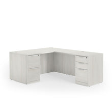 OfficeSource | OS Laminate | Double Full Pedestal ''L'' Desk - 60'' x 30''