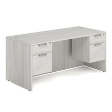 OfficeSource OS Laminate Collection Double 3/4 Pedestal Desk - 66'' x 30''