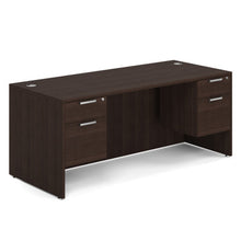 OfficeSource OS Laminate Collection Double 3/4 Pedestal Desk - 71'' x 30''