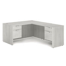 OfficeSource OS Laminate Collection Double 3/4 Pedestal ''L'' Desk - 60'' x 30''