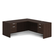 OfficeSource OS Laminate Collection Double 3/4 Pedestal ''L'' Desk - 71'' x 30''