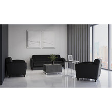 OfficeSource | Manhattan | Club Chair with Black Wood Legs