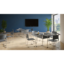 OfficeSource | Mario Collection | Student Stackable Desk with Chrome Frame