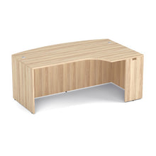 OfficeSource | OS Laminate | Bow Front Desk Shell with Right Corner Extension