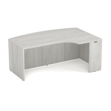 OfficeSource | OS Laminate | Bow Front Desk Shell with Right Corner Extension