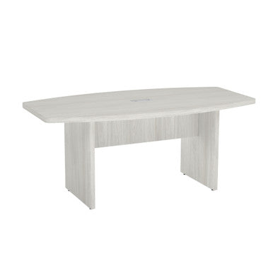 Boat Shaped Conference Table with Slab Base