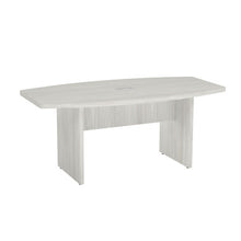 Boat Shaped Conference Table with Slab Base