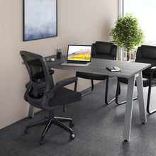 OfficeSource | Finn | Flip Arm Mesh Back Task Chair with Black Frame