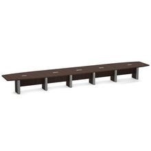 OfficeSource | OS Laminate Conference Tables | Expandable Boat Shaped Conference Table with Elliptical Base - 24'