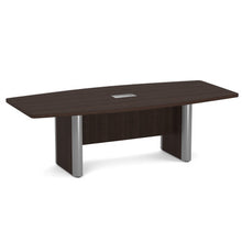 OfficeSource | OS Conference Tables | Boat Shaped Conference Table with Elliptical Base - 8'