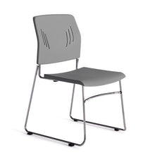 OfficeSource Stacked Seating Armless Stackable Side Chair with Chrome Frame