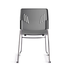 OfficeSource Stacked Seating Armless Stackable Side Chair with Chrome Frame