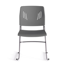 OfficeSource Stacked Seating Armless Stackable Side Chair with Chrome Frame