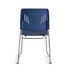 OfficeSource Stacked Seating Armless Stackable Side Chair with Chrome Frame