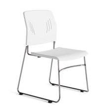 OfficeSource Stacked Seating Armless Stackable Side Chair with Chrome Frame