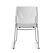 OfficeSource Stacked Seating Armless Stackable Side Chair with Chrome Frame