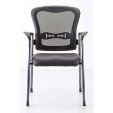 OfficeSource | CoolMesh | Mesh Back Guest Chair with Arms and Titanium Gray Frame