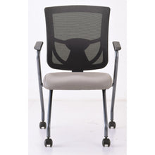 OfficeSource | CoolMesh Pro | Mesh Back Nesting Chair with Upholstered Seat and Titanium Frame