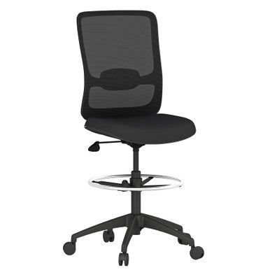 OfficeSource Orion Armless Mesh Back Task Stool with Black Frame