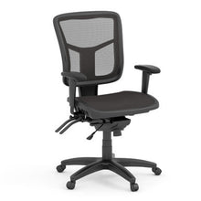 OfficeSource | CoolMesh | Multi Function, Mid Back Chair with Seat Slider and Black Frame