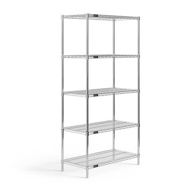 OfficeSource 5-Shelf 36''Wx18''Dx72''H Wire Rack