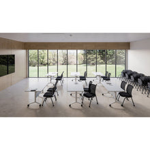 OfficeSource Orion Armless Nesting Chair with Black Frame - Set of 2