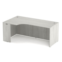 OfficeSource | OS Laminate | Left Desk Shell with Corner Extension
