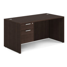 OfficeSource OS Laminate Collection Single 3/4 Pedestal Desk - 60'' x 30''