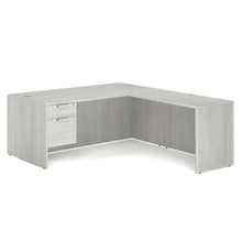 OfficeSource OS Laminate Collection Single 3/4 Pedestal ''L'' Desk - 71'' x 36''