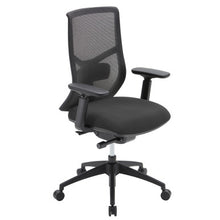 OfficeSource Starlight High Back Luxe Task Chair with Black Frame and Seat Slider