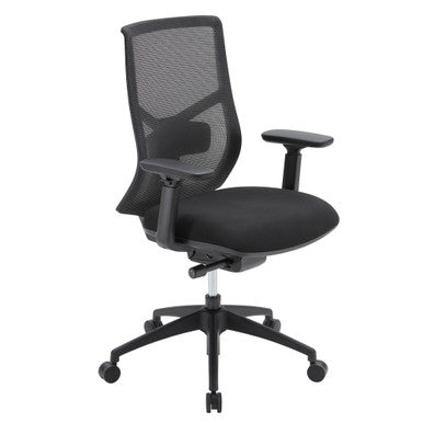 OfficeSource Starlight High Back Max Task Chair with Black Frame and Seat Slider