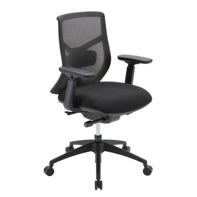 OfficeSource Starlight Mid Back Luxe Task Chair with Black Frame and Seat Slider