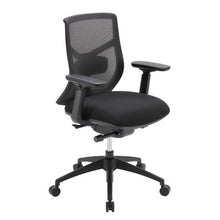 OfficeSource Starlight Mid Back Luxe Task Chair with Black Frame and Seat Slider