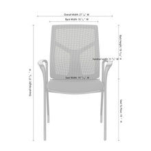 OfficeSource Starlight Executive Guest Chair with Black Frame