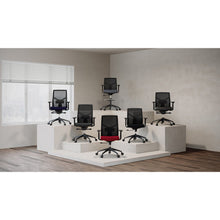 OfficeSource Starlight High Back Luxe Task Chair with Black Frame and Seat Slider